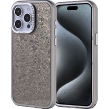 Ceponya iPhone 15 Pro Max Kılıf Taşlı Işıltılı Tasarım Kamera Çıkıntılı Kapi Kapak