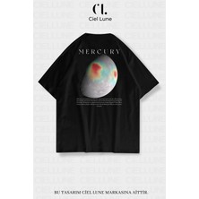 Nevermind Unisex Kadın Erkek Merkür Baskılı Özel Tasarım Oversize T-Shirt