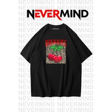 Nevermind Unisex Cherries Baskılı Oversize Tshirt