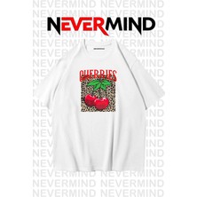Nevermind Unisex Cherries Baskılı Oversize Tshirt