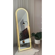 Esenhome DECOR Gold Çerçeveli Günışığı Ledli Oval Boy Aynası 60X180CM