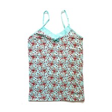 Moda Şahsenem Kadın Askılı Desenli Atlet Dantelli Empirme Pamuklu Penye D5