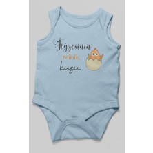 Morivo Kids Teyzesinin Minik Kuşu Baskılı Bebek Zıbını – Çıtçıtlı Body | %100 Pamuk Sıfır Kol