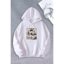 Nevermind Nevermind Unisex Kadın Erkek Sigara Dudak Modeli Oversize Sweatshirt