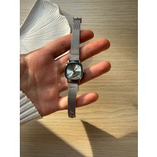 Retro Minimal Hasır Kordon Vintage Kadın Kol Saati