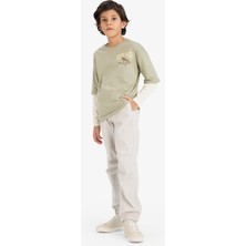 DeFacto %100 Pamuk Jogger Fit Gabardin Pantolon Erkek Çocuk B6713A826SM