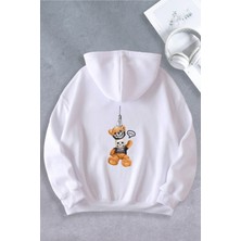 Nevermind Nevermind Unisex Kadın Erkek Ayı Maskeli Oversize Sweatshirt