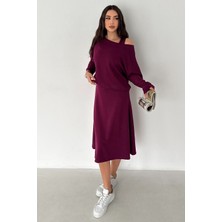 Noa Noa Kadın Düşük Omuzlu Takım – Burgundy Drift