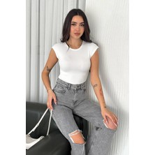 Noa Noa Kadın Fit Kolsuz Atlet – White Core