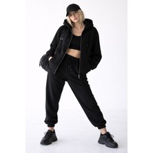 Noa Noa Kadın Kapüşonlu Fermuarlı Sweatshirt – Sand Ease