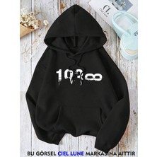 Nevermind Unisex 10 Kasım 193? Baskılı Oversize Baskılı Kapşonlu Sweatshirt 3 Iplik