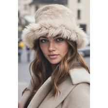 Verahed Rus Kalpak Şapka Kadın Kürk Peluş Kışlık Şapka, Yumuşak Dokulu, Sıcak Tutan Kalpak Model