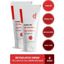 Quality Life 2 Adet Genital Bölge Beyazlatıcı - Koltuk Altı - Cilt Ten - Kararmalar İçin Beyazlaştırıcı Krem Beyazlatma, Pirinç Özlü