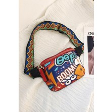 Corney Design Pop Art Desenli Bel Çantası