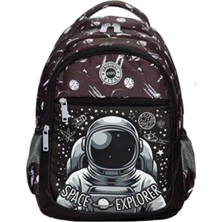 Ümit Çanta Vital Iki Cepli Okul Çantası – Space Explorer Astronot Desenli Sırt Çantası