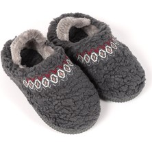 Chirpy Çocuk Nakış Detaylı Antrasit Ev Içi Ayakkabı- Mahe