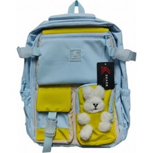 Dağtaş Kırtasiye Skear Ilkokul ve Ortaokul Çantası – Ayıcık Detaylı Mavi Okul Sırt Çantası