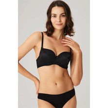 Moda Şahsenem Balenli Desteksiz Dolgusuz Askıları Çıkabilen Günlük T-Shirt Sütyeni