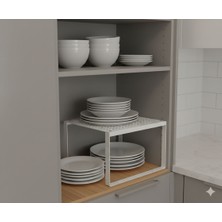 FORMVİA Tezgah  Üstü  Raf  Mutfak  Rafı Dolap Içi Düzenleyici  Raf