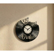 Craftverse Ordu Şehir Silüeti Plak Duvar Saati