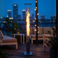 Panipal Outdoor Pelet Soba, Roket  Soba, Kamp, Outdoor, Balkon, Teras, Yüksek Kalite Cam Soba-Pürmüz&pelet Hediyelib