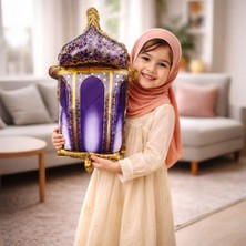 Bezzar Ramazan Kandili Mor Renk Folyo Balon