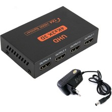 Hype Store Apera NR78 4 Port 4K 2160P Ultrahd HDMI Splitter Çoklu Ekran Çoklayıcı Switch Metal Kasa