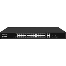 Ttec 28400PG-2SFP 24 Portlu, 10/100/1000 Gigabit, Tak Çalıştır Switch, 2 Gigabit Uplink, 2 Sfp, 24 Port Poe+ (400W) (Tss)