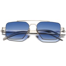 Eye Of Horus EOH5003 C2 Mavi Degrade Ultra Hafif Metal Geometrik Unisex Güneş Gözlüğü