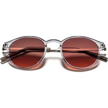 Eye Of Horus SİTRİN-2362 C16 Bordo Degrade Asetat Yuvarlak Unisex Güneş Gözlüğü
