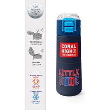 Coral High Kids Lacivert Lıttle Dude Baskılı Pipetli ve Direkt Içim Çelik Termos 500 ml 38119