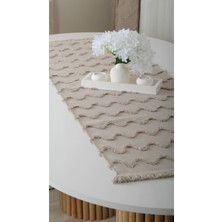 Nrz Nerez Tekstil Bohem Zigzag Desenli Dekoratif Runner | Modern Masa Runnerı