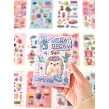 Kağıt Gemi Kawaii Toy Dream World Mor Paket 20 Yaprak 469 Adet Sticker Defteri/etiket/çıkartma
