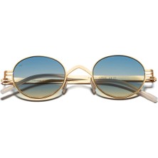 Eye Of Horus EOH5000 C1 Mavi Degrade Ultra Hafif Metal Yuvarlak Unisex Güneş Gözlüğü