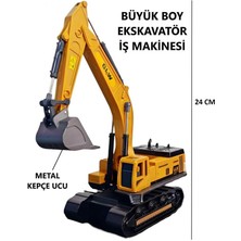 Farbu Oyuncak Oyuncak Sürtmeli Ekskavatör Kepçe Metal Oyuncak Iş Makinası