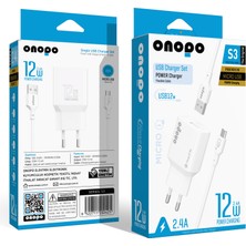 Onopo S3 12W 2.4A Micro USB Şarj Cihazı