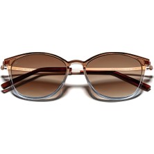 Eye Of Horus EOH2349 C11 Kahverengi/mavi Asetat Kare Unisex Güneş Gözlüğü