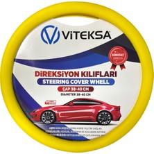 İzipec Silikon Direksiyon Kılıfı Sarı 38 cm Kokusuz
