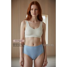 Bravie Tamamen Fitilli Bikini Külot 5' Li Set Mavi Sky