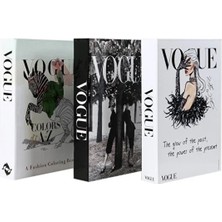 3'lü Vogue Serisi Dekoratif Kitap Kutu