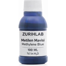 Zürih Ticaret ZURIHLAB Metilen Mavisi 100 ml (Sıvı Form) - Methylene Blue 100 ml / HDPE Plastik Şişe - Yüksek Kaliteli