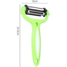 3’ü 1 Arada Döner Başlıklı Sebze ve Meyve Soyacağı – Paslanmaz Çelik Bıçaklı, Ergonomik Saplı, Çok Amaçlı Mutfak Soyacağı