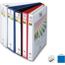 2k 03-2d-M 2 Halka D Mekanizmalı Klasör Kutu Içi, Mavi, 3 Cm, 16 Adet