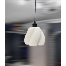 Tıgea  Luminaura Tekli Modern Beyaz Sarkıt Avize | Salon Mutfak Oturma Odası Hol Avize Aydınlatma Beyaz - Siyah 11,0 x 1,4 x 19,5