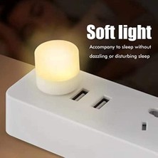 Mini LED Lambalar, USB Işık, 6 Adet, Taşınabilir Mini USB Gece Lambası, Mobil Led, Bebek Uykusu, Mobil Şarj Lambaları Için Küçük Yuvarlak Işıklar