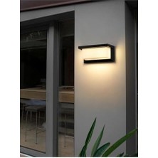 Bahçe Aydınlatması LED Işık 25CM E27 Duylu Zita Ultra Şapkalı Bahçe Duvar Aplik Su Geçirmez
