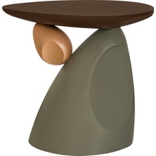 Valda Modern Tasarım Oval Yan Sehpa – Dekoratif Ayaklı Sehpa