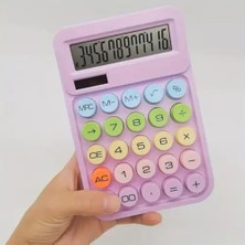 Pembe Renk Elektronik Hesap Makinesi – Büyük Ekran, Renkli Tuşlar, Masaüstü Kullanıma Uygun, Okul ve Ofis Hesap Makinesi