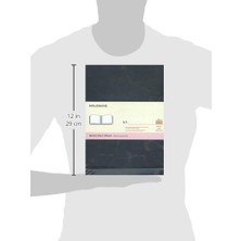 Art Sulu Boya Albümü ve Çizim Defteri Not Defteri, Sert Kapaklı ve Elastik Kilitli, Sulu Boya ve Sulu Boya Kalemleri Için Uygundur, Siyah, A4 21 x 29,7 Cm, 60 Sayfa