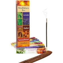 Meditasyon Tütsü Seti – 200 Adet Box | 10 Kutu Karışık Doğal Koku | El Yapımı Aromaterapi Tütsü + Tik Ağacı Tütsülük | Kömürsüz Kimyasız, Yoga ve Rahatlama Için